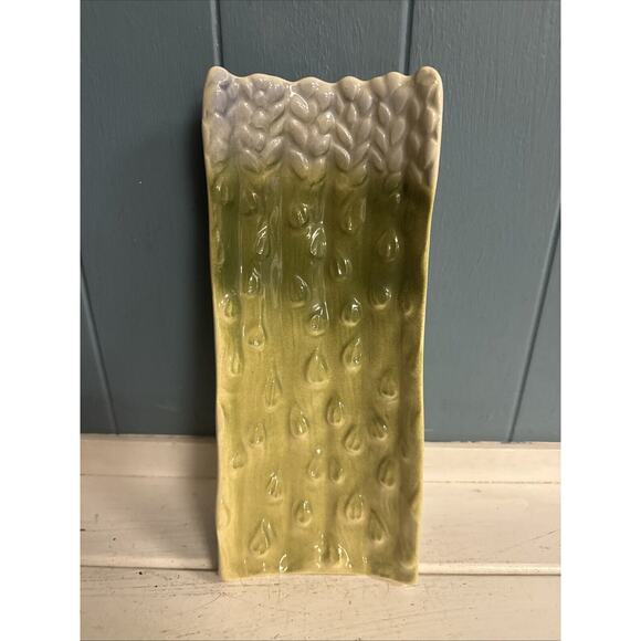 Vintage MCM Asparagus Appetizer Ceramic Serving Dish Cardinal Made In USA - Picture 2 of 4